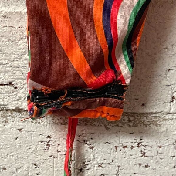 Misguided Orange bodysuit marble print Plus Curvy 14 NWT - Picture 7 of 13